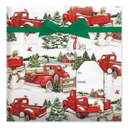 Vista Auction - BIOBROWN Red Christmas Wrapping Paper Jumbo Rolls Clearance  Kit Fiesta Deer Stri