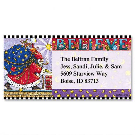 Mary Engelbreit® Believe Border Address Labels