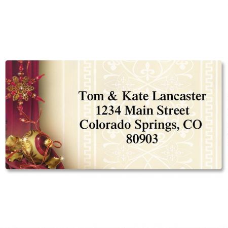 Glittering Garnets Border Address Labels