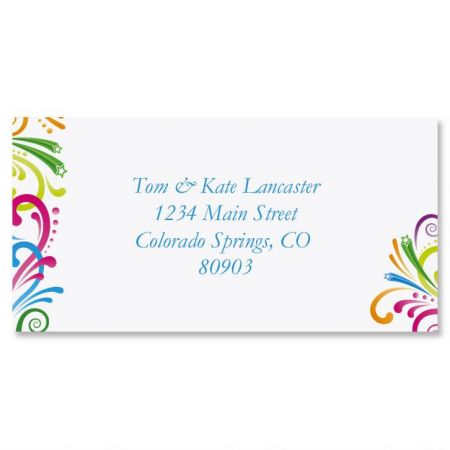 Party Spirit Border Address Labels