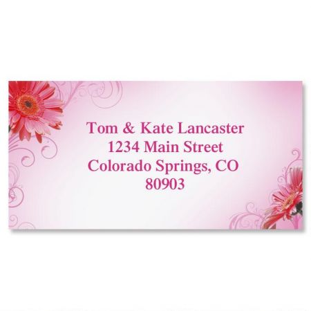 Grand Gerbera Border Address Labels