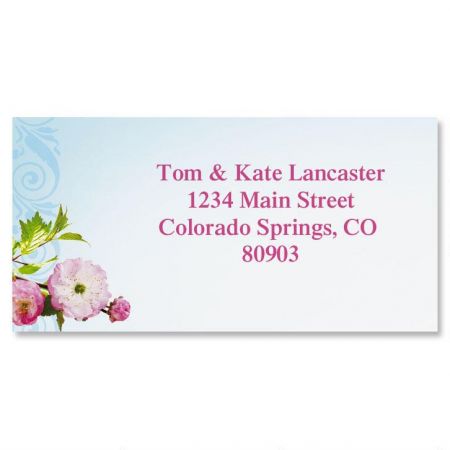 Cherry Blossom Border Address Labels