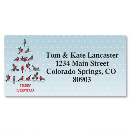 Festive Feathers Border Address Labels