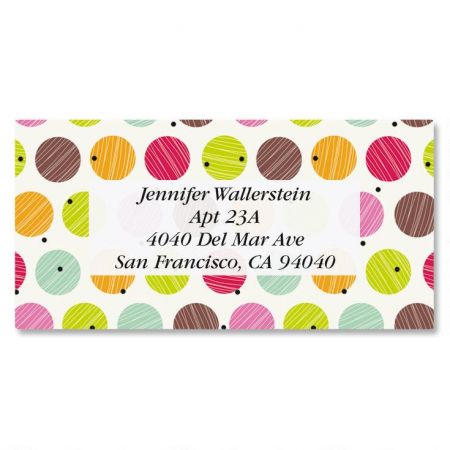 Doodle Dots Border Address Labels