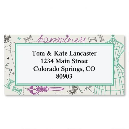 Sew Happy Border Address Labels