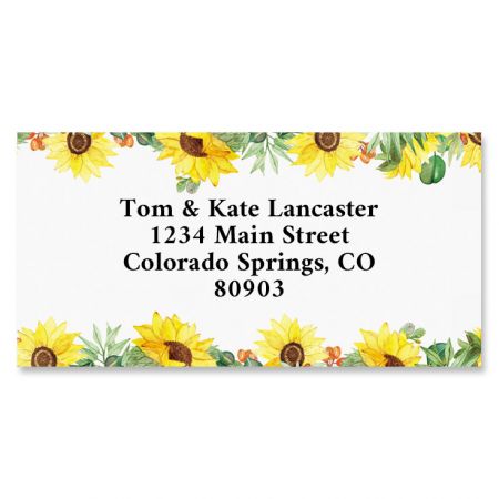 Yellow Spring Flowers Wedding Invitation Stickers