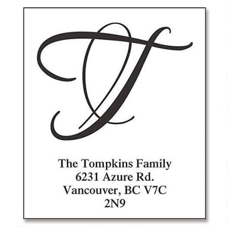 White Brush Initial Premier Address Labels