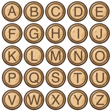 Typewriter Initial Classic Address Labels