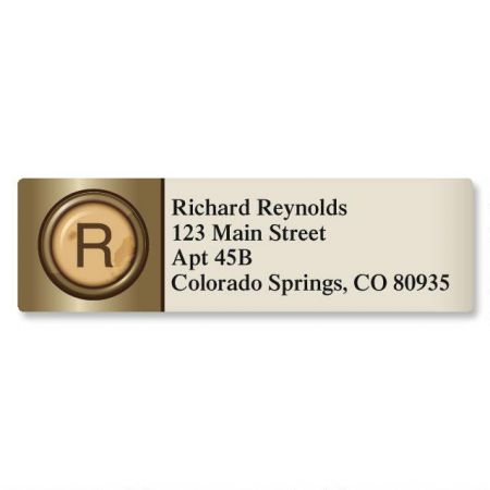 Typewriter Initial Classic Address Labels