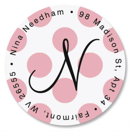 Dots Initial Round Address Labels