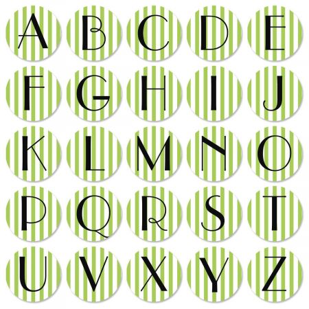 Stripes Initial Round Address Labels