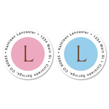 Pastel Dots Round Address Labels