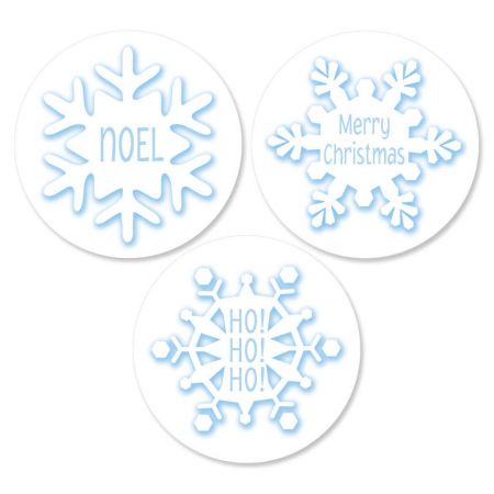 Snowflake Round Envelope Sticker Seals