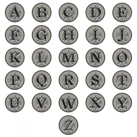 Embossed-Look Initial Round Address Labels