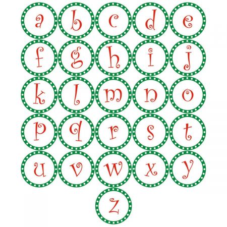 Christmas Dots Initial Round Address Labels