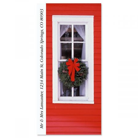 Christmas Windows Oversized Address Label