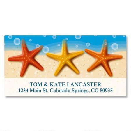 Starfish Trio Deluxe Address Labels