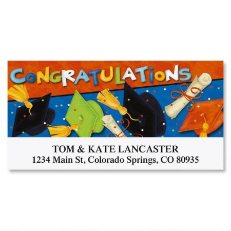 Hat Toss Deluxe Address Labels
