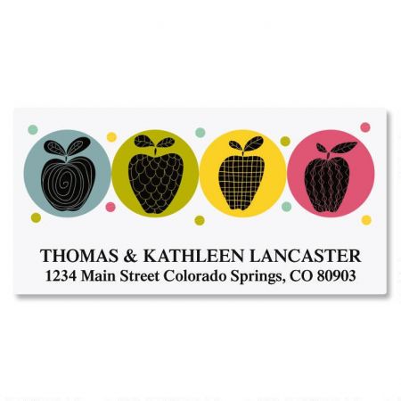 Geometric Apples Deluxe Address Labels
