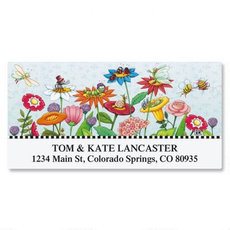 Mary's Garden of Bloom Deluxe Return Address Labels