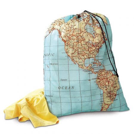 Maps Travel Laundry Bag