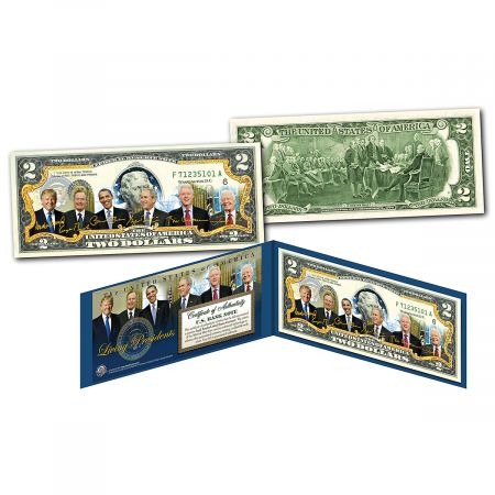 Living Presidents 2 Dollar Bill