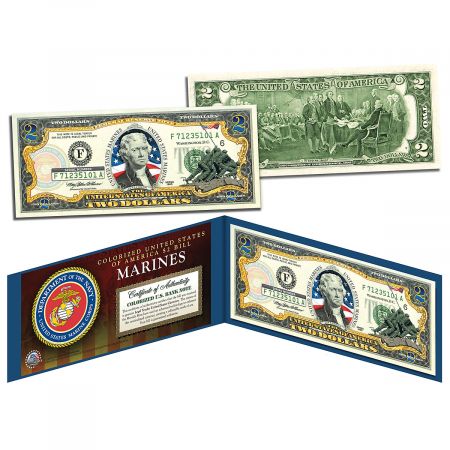 USA Marines WWII 2 Dollar Bill