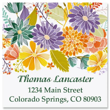 Bloom Large Square Address Labels