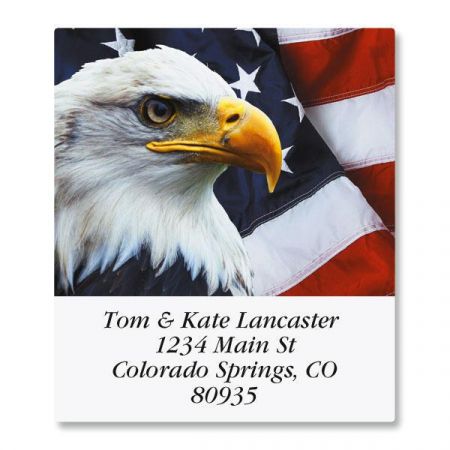Large by Colorful Images Patriotic American Celebration Personalized Return Address Labels – Set of 144 Flat-Sheet Labels Self-Adhesive 