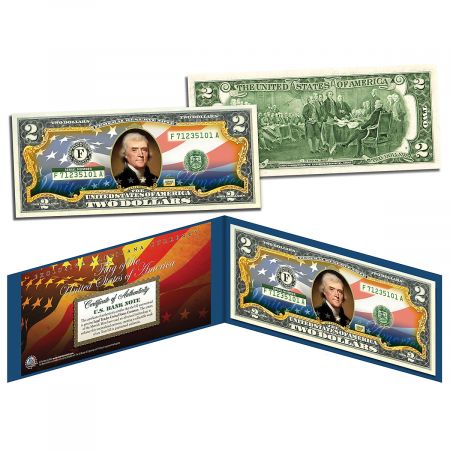 USA Flag 2 Dollar Bill