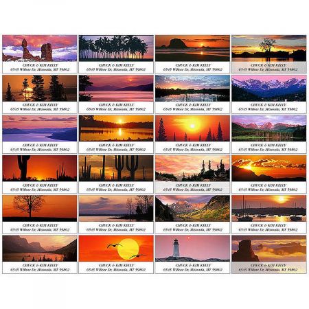 Sunrise & Sunset Deluxe Address Labels (24 designs)