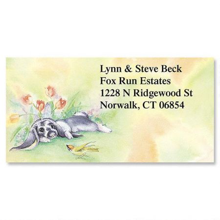 Bunnies Border Address Labels (6 Designs)