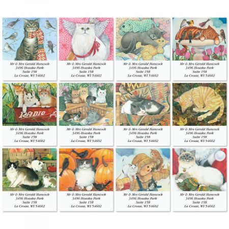A Year of Cats Select Address Labels (12 Designs)