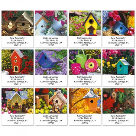 Blossoms and Birdhouses Select Address Labels (12 Designs)