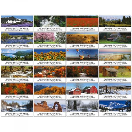 Seasons Across America Deluxe Address Labels (24 designs)
