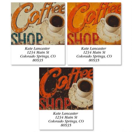 Coffee Shop Select Address Labels (3 Designs)