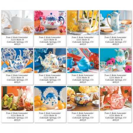 Happy Teapots Select Address Labels (12 Designs)