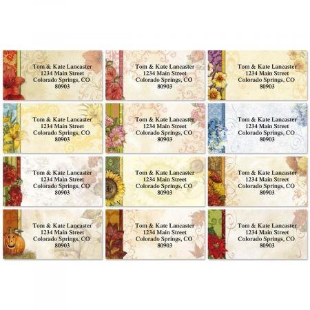 Every Season Border Address Labels (12 Designs)