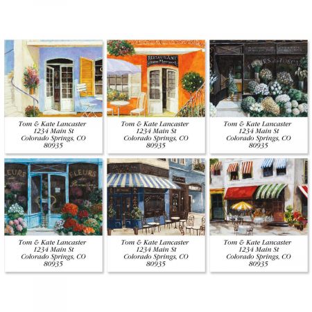 Sidewalk Cafe Select Address Labels (6 designs)