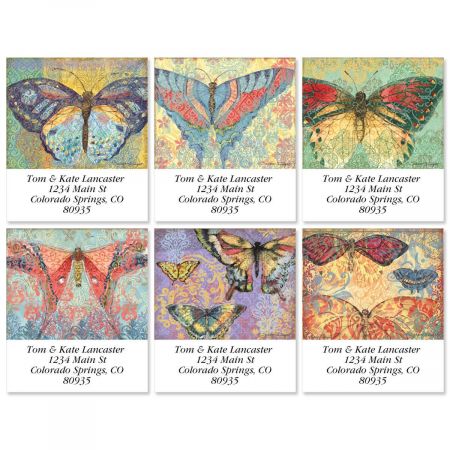Elaborate Butterflies Select Address Labels (6 designs)