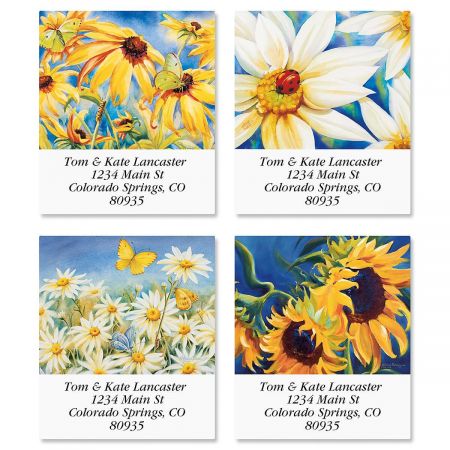 Yellow Wildflower Select Address Labels (4 Designs)