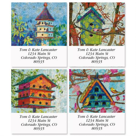 Birdhouse Village Select Address Labels (4 Designs)