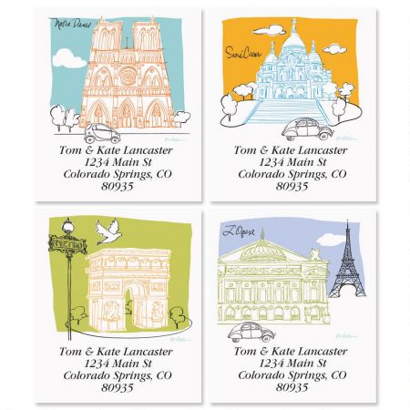 Paris SketchBook Select Address Labels (4 Designs)