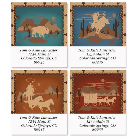 Western Silhouette Select Address Labels (4 Designs)