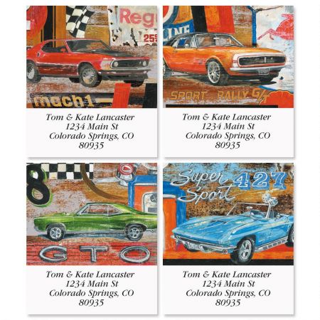 Muscle Cars Select Address Labels (4 Designs)