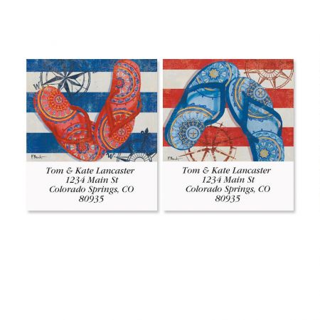 Nautical Flip-Flops Select Address Labels (2 Designs)