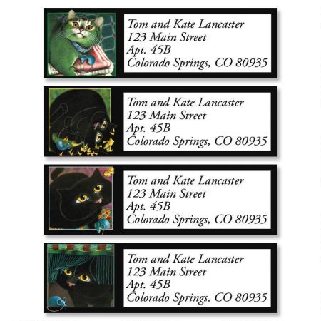A Cat Never Tells Classic Address Labels (4 Designs)