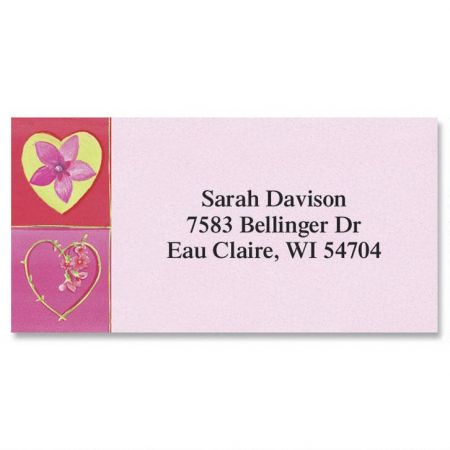 Hearts & Vines Border Address Labels (6 Designs)