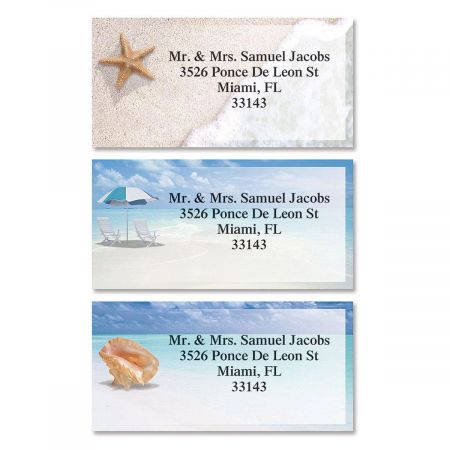 Calm Seas Border Address Labels | Current Catalog