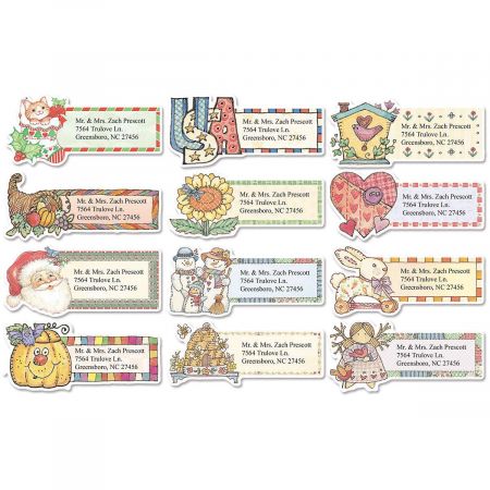Everything Happy Diecut Address Labels (12 Designs)